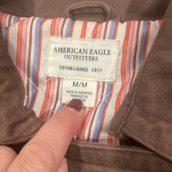 American Eagle Brown Lightweight Jacket - Size Medium - Picture 6 of 7